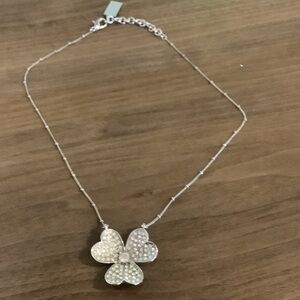 Elegant Silver Clover Pendant Necklace